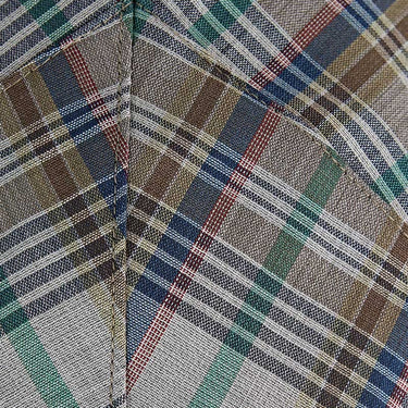 Grey Check Cotton & Polyester Mix Roma Cap