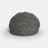 Grey Herringbone Wool Flat Cap
