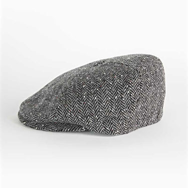 Grey Mottle Herringbone Wool Toni Cap