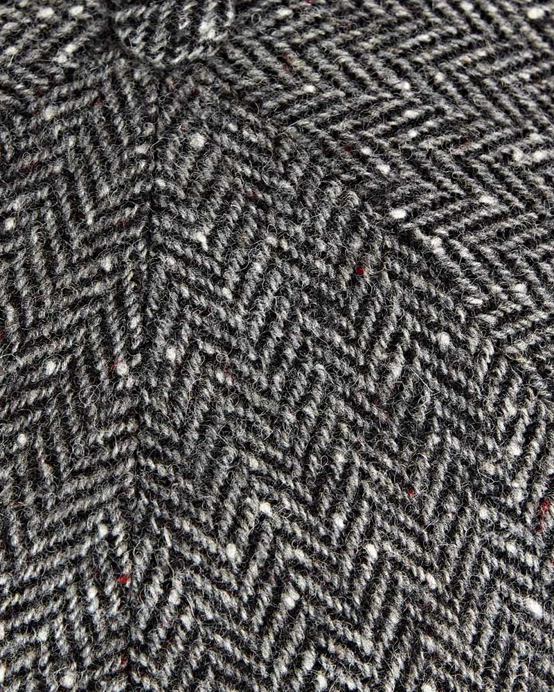 Grey Mottle Herringbone Wool Toni Cap