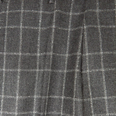 Grey Overchecked Woollen Trousers