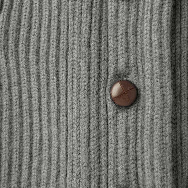 Grey Shawl Collar Cashmere Cardigan