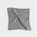 Grey & White Medium Spot Silk Pocket Square