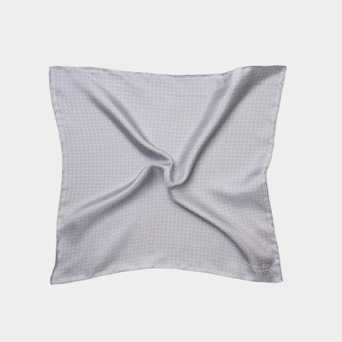 Grey & Spot Silk Pocket Square