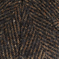 Large Brown Herringbone Donegal 100% Wool Toni Cap