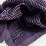 Large Purple Paisley Wool & Silk Handkerchief