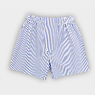 Light Blue Bengal Stripe Oxford Cotton Boxer Shorts
