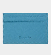 Light Blue Calf Leather Double Sided Card Holder