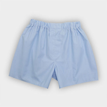 Light Blue End - on - End Cotton Boxer Shorts