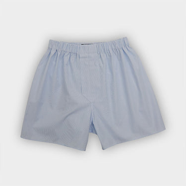 Light Blue Fine Stripe Cotton Boxer Shorts