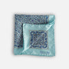 Light Blue Floral Silk Pocket Square