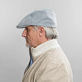 Light Blue Herringbone Silk Toni Cap