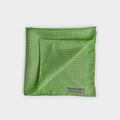 Light Green & Navy Small Spot Silk Pocket Square