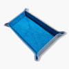 Light Grey Leather & Cobalt Suede Large Travel Tray