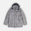 Light Grey Wool & Silk Blend Mante Coat