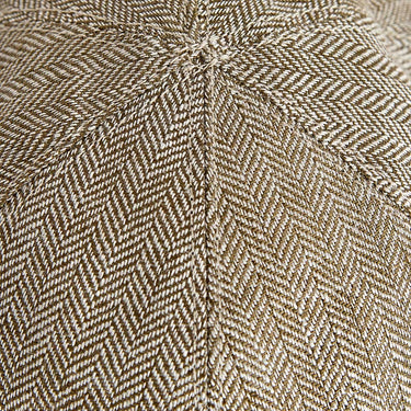 Light Olive Herringbone Linen Baseball Cap