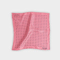 Light Pink & Navy Medium Spot Silk Pocket Square