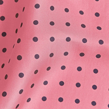 Light Pink & Navy Medium Spot Silk Pocket Square