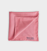 Light Pink & Navy Small Spot Silk Pocket Square