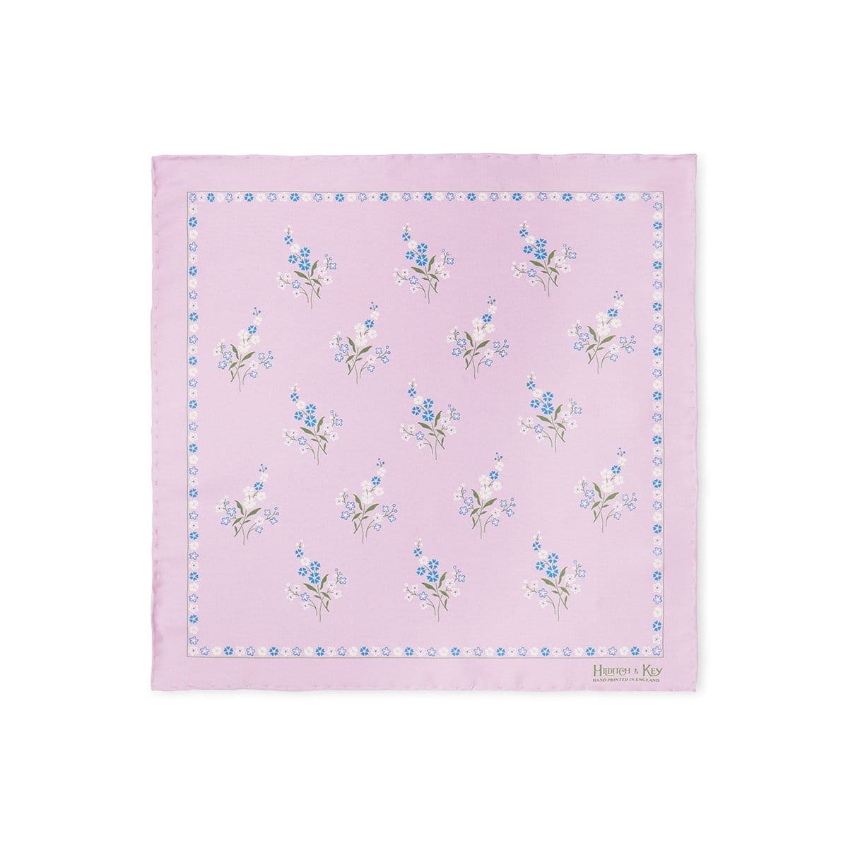 Lilac Floral Silk Handkerchief