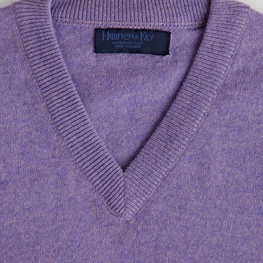 Lilac V - Neck Cashmere Sweater