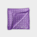 Lilac & White Medium Spot Silk Pocket Square