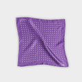 Lilac & White Medium Spot Silk Pocket Square