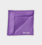 Lilac & White Small Spot Silk Pocket Square