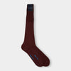 Long Burgundy Wool Socks