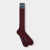 Long Dark Red Cotton Socks