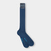 Long Blue Cotton Socks
