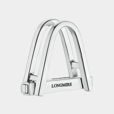 Longmire 18 Carat White Gold Double Stirrup Cufflinks