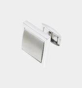 Longmire Steel Oblong Matt Centre Bar Link Cufflinks