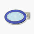 Longmire Sterling Silver Double Oval Blue & Light Blue Enamel Cufflinks With T - Bar
