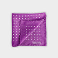 Magenta & White Medium Spot Silk Pocket Square