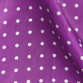 Magenta & White Medium Spot Silk Pocket Square