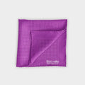 Magenta & White Small Spot Silk Pocket Square