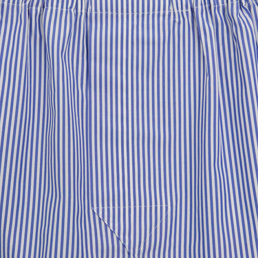 Mid Blue Bengal Stripe Cotton Boxer Shorts