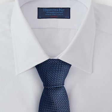 Mid Blue Grenadine Silk Tie