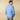 Mid Blue Long Sleeve Cotton Polo Shirt