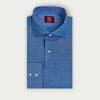 Mid Blue Long Sleeve Cotton Polo Shirt