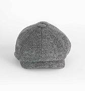 Mid Grey Twill 100% Wool Made In England Gatsby Cap