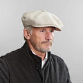 Natural Linen Gatsby Cap
