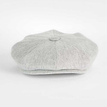 Natural Textured Linen Gatsby Cap