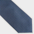 Navy & Blue Neat Floral Printed Silk Tie