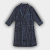 Navy & Blue Spot Silk Gown