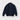 Navy Cashmere Baseball Cardigan with Brown Trim