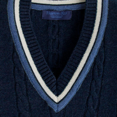 Navy Cashmere Cricket Sweater