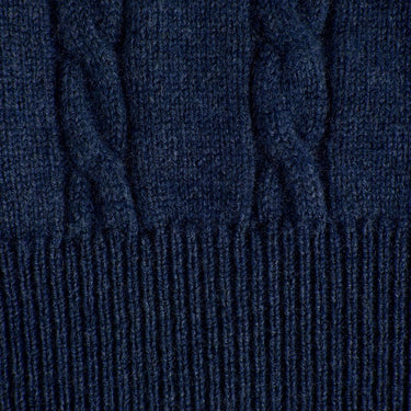 Navy Crew Neck 100% Long Sleeve Cashmere Sweater