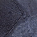 Navy Herringbone Linen Baseball Cap
